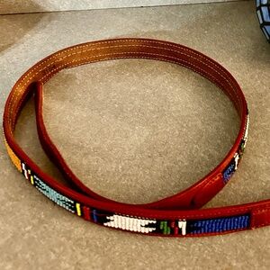 Vintage Justin Navajo beaded belt